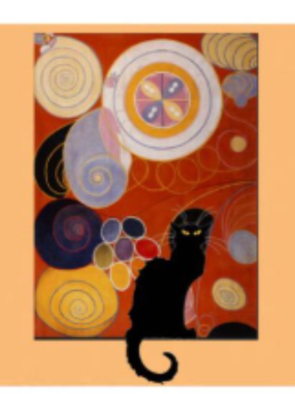 Fabric in Hilma af Klint "They tens mainstay IV" Le Chat Noir - Cotton Fabric